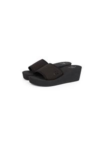 Calvin Klein Jeans , Badepantolette »BEACH WEDGE SLIDE CANVAS«, Sommerschuh, Strandschuh, Badeschuh, Schlappen zum Schlupfen , schwarz , 36 , 36 ,...
