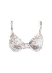 Roxy , Triangel-Bikini-Top »Hibiscus« , Warm Taupe Happy Hibiscus , Cup B , XL -Cup B , XL , Material: Weicher, , texturierter...