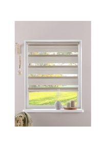 my home , Doppelrollo »PAGELLA« Lichtschutz Blendschutz Sichtschutz Verdunkelung ohne Bohren freihängend mit eingewebten Chenillefäden NEUHEIT!...