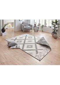Hanse Home, Teppich &raquo;Malibu Wendeteppich&laquo; rechteckig 5 mm H&ouml;he In-& Outdoor, Wetterfest, Balkon, L&auml;ufer, Wohnzimmer, Wasserfest, grau, Kunstfaser, B :