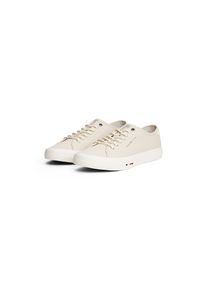 Tommy Hilfiger , Sneaker »TH HI VULC STREET CANVAS« , Freizeitschuh, Halbschuh, Schnürschuh mit Logoflag im Plateau , beige , 42 , 42 , Trendiger...