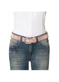 Heine , Ledergürtel , rosé-silberfarben