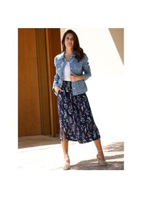 Classic Basics, Damen, Schlupfrock, marine-altrosa-bedruckt, 26, marine-altrosa-bedruckt, Rundum-Dehnbund