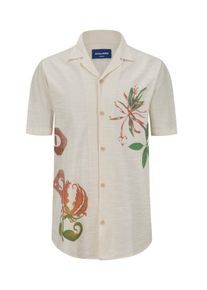 Jack & Jones Big & Tall Sizes - Jack & Jones - Textured short-sleeved shirt with floral motifs