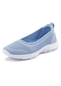 Lascana , Sneaker Ballerinas, ultraleichter Slipper, Freizeitschuh zum Reinschlüpfen VEGAN , hellblau , 36 , 36 , Textilschuhe, Stoffschuhe -...
