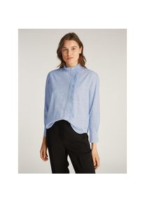 Tommy Hilfiger , Hemdbluse »COTTON STP RUFFLE RELAXED SHIRT«, mit Rüschen-Besätze , Breezy Blue , 34 , 34 , Gestreifte Hemdbluse von Tommy Hilfiger