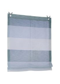 Kutti , Raffrollo »Marit« mit Hakenaufhängung ohne Bohren halbtransparent, Polyester, Hakenaufhängung , grün/creme/aquablau , Obermaterial: 100%...