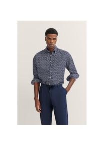 Bugatti, Herren, Langarmhemd mit Button-Down-Kragen, 390-marine, Normalgr&ouml;&szlig;en, S -Normalgr&ouml;&szlig;en, 390-marine, Aus reiner Baumwolle