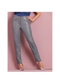 Mainpol , Lederhose , anthrazit , Kurzgrößen , 18 -Kurzgrößen , 18 , echtes Lamm-Nappa