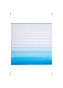 Liedeco, Plissee &raquo;Farbverlauf&laquo; Lichtschutz ohne Bohren verspannt, azur, Obermaterial: 100% Polyester, 130 cm, azur