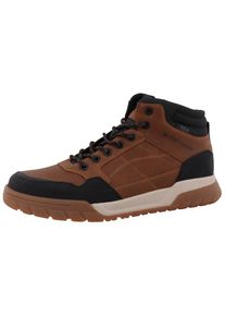 Tom Tailor , Schnürboots, High Top-Sneaker, Trekkingschuh mit gepolstertem Schaftrand, Weite G , braun-schwarz , 42 , 42 , Knöchelhoher...