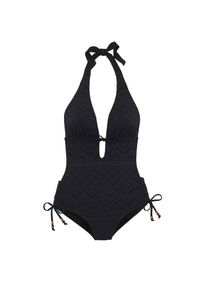 Lascana, Damen, Badeanzug &raquo;Omara&laquo; mit Lochstickerei, schwarz, Cup A/B, 34 -Cup A/B, schwarz, Modische Strukturware