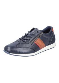 Rieker , Sneaker, mit Reißverschluss, Freizeitschuh, Halbschuh, Schnürschuh , blau , 46 , 46 , Mit kontrastfarbenem Besatz