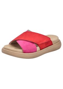 Rieker , Pantolette, Sommerschuh, Strandschuh, Hausschuh, Schlappen mit bequemem Fußbett , fuchsia-rot , 36 , 36 , Sommerliche Pantolette mit...