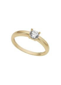 Firetti, Damen, Goldring &raquo;Schmuck Geschenk Gold 333 Damenring Verlobungsring Goldring Solit&auml;r&laquo; mit Zirkonia (synth.), gelbgoldfarben-kristallwei&szlig;, 