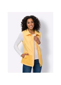 Classic Basics , Damen , Kurzweste , gelb , 54 , 54 , flotter Umlegekragen