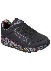 Skechers , Kinder,Jugendliche , Sneaker »UNO LITE-LOVELY LUV« , Schnürschuh mit bedruckter Sohle, Größenschablone zum Download , schwarz-multi-2 ,...