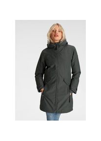 Polarino, Damen, Funktionsparka mit Kapuze wasserdicht, atmungsaktiv & winddicht. Wassers&auml;ule 3000mm, dunkelgr&uuml;n, 52, dunkelgr&uuml;n, Outdoorparka mit 