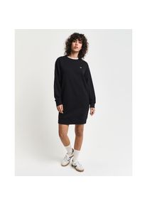 Gant, Damen, Sweatkleid &raquo;SHIELD C-NECK SWEAT DRESS&laquo; Shield Sweatkleid mit Rundhalsausschnitt, BLACK, N-Gr, M -N-Gr, BLACK, Sweatkleid von Gant