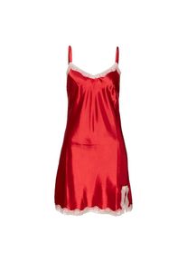 Lascana, Damen, Neglig&eacute; mit Spitzenkante und Schlafmaske, rot-hellpink, N-Gr, 34 -N-Gr, rot-hellpink, Festliches Neglig&eacute; mit kontrastfarbener Spitze