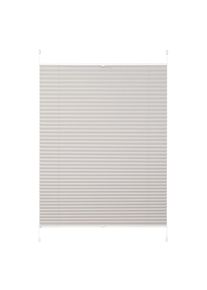 K-home , Plissee »Siena« Lichtschutz energiesparend ohne Bohren , silbergrau , Obermaterial: 100% Polyester , 130 cm