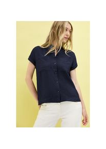 Cecil , Hemdbluse mit Brusttaschen , universal blue , L (42) , L (42) , Kurzarmbluse von Cecil