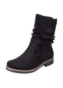 Rieker, Damen, Winterstiefelette mit gerafftem Schaft, schwarz, 39, schwarz, Klassische Stiefelette mit Rei&szlig;verschluss