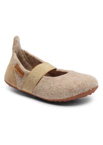 bisgaard , Hausschuh »ballet wool«, Ballerina, Schlupfschuh mit praktischem Gummizug , nougat goldfarben , 25 , 25 , Ballerina für Drinnen