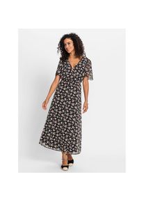 Inspirationen , Damen , Maxikleid »Webkleid« , schwarz-weiß-gemustert , Kurzgrößen , 20 -Kurzgrößen , 20 , figurschmeichelnder Schnitt