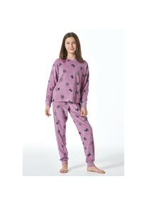 Schiesser , Relaxanzug, (2 tlg.), mit Allover-Print , mauve , 140 , 140 , Langer Mädchenschlafanzug von Schiesser