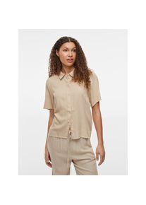 Vila , Kurzarmbluse »VIPRICIL S/S NEW SHIRT - NOOS« , Feather Gray , 44 , 44 , Bluse von Vila