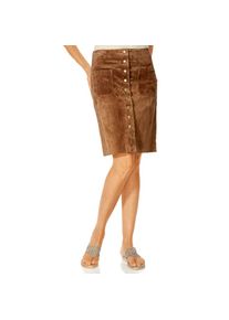 Heine , Lederrock , cognac , 44 , 44 , In figurbetonter Form