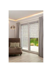 K-home , Doppelrollo »Delphi« Lichtschutz ohne Bohren im Fixmaß , stein/taupe , Obermaterial: 100% Polyester , 200 cm