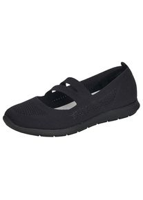 Remonte , Riemchenballerina, Slipper, Schlupfschuh, Slip-On Sneaker im sportiven Design , schwarz , 43 , 43 , Mit elastischem Riemchen