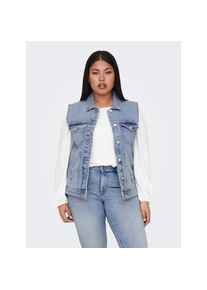 Only CARMAKOMA , Jeansweste »CARWESPA WEST DNM PIM619 NOOS« , Light Blue Denim , 54 , 54 , Jeansweste von Only CARMAKOMA