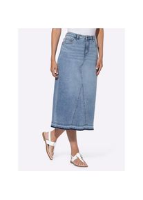 Heine , Jeansrock , blue-bleached , 48 , 48 , trendige Waschung