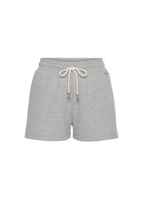 Lascana , Relaxshorts »Pride« mit Regenbogen-Label , grau-meliert , N-Gr , 44/46 -N-Gr , 44/46 , Lässige Shorts zum Pride Month