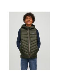 Jack & Jones Jack & Jones Junior , Steppweste »JJEHERO BODYWARMER HOOD NOOS JNR« , Rosin , 140 , 140 , Gefütterte Steppweste mit Badge für Jungen