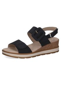 Caprice , Keilsandalette, Sommerschuh, Riemchensandale in bequemer Weite , dunkelblau , 38 , 38 , Keilsandalette mit drei regulierbaren...