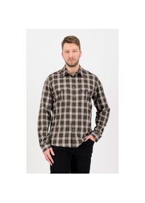 DEPROC Active, Herren, Outdoorhemd &raquo;DENVER II Men&laquo; auch in Gro&szlig;en Gr&ouml;&szlig;en erh&auml;ltlich, gray-red-blue check, Normalgr&ouml;&szlig;en, XXL (56) -Normalgr&ouml;&szlig;en, gray-