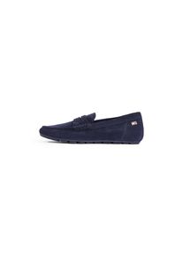 Tommy Hilfiger , Slipper »FLAG SOFT SUEDE DRIVER LOAFER« , Schlupfschuh, Bequemschuh, Mokassin, Flats mit modischen Zierriegel , dunkelblau , 39 ,...