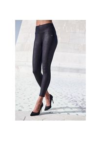 Lascana , Leggings, mit schimmerndem Alloverdruck , schwarz , N-Gr , 32/34 -N-Gr , 32/34 , Legging mit schimmerndem Alloverdruck