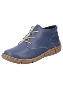 Rieker , Winterboots, Schnürboots, Kurz-Stiefelette mit Schaftrandpolsterung , blau , 39 , 39 , Sportiver Schnürboots mit Kontrast-Steppnähte