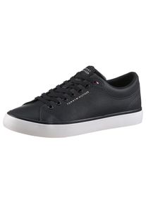 Tommy Hilfiger, Herren, Sneaker &raquo;TH HI VULC CORE LOW LTH II ESS&laquo; , Freizeitschuh, Halbschuh, Schn&uuml;rer in schmaler Form, dunkelblau, 41, dunkelblau, 