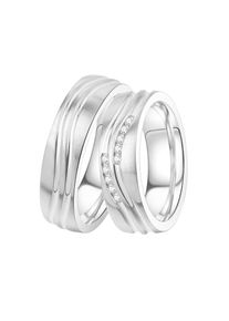 DOOSTI , Trauring »Schmuck Geschenk Edelstahl Trauring Ehering Partnerring LIEBE«, Made in Germany, wahlweise mit oder ohne Zirkonia ,...