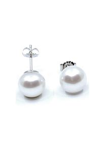 Firetti, Unisex, Perlenohrringe &raquo;Schmuck Geschenk Ohrschmuck Perle&laquo; Made in Germany - mit S&uuml;&szlig;wasserzuchtperle, silberfarben-wei&szlig;, silberfarben-wei&szlig;, 