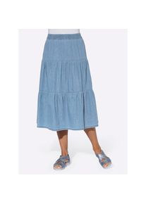 Classic Basics , Damen , Jeansrock , blue-bleached , 50 , 50 , bequeme Schlupfform