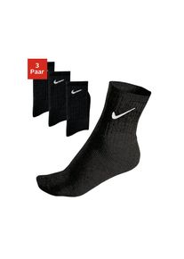 Nike , Sportsocken, (3 Paar), mit Frottee , 3x schwarz , S (34/37) , S (34/37) , Unisex Sportsocke