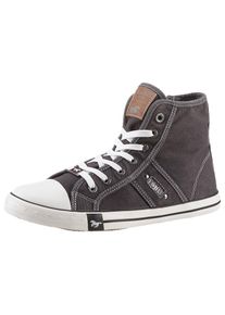 Mustang Shoes , Sneaker, High Top-Sneaker, Schnürschuh mit Label in der Laufsohle , schwarz-used-weiß , 37 , 37 , Sneaker in sportlicher Optik