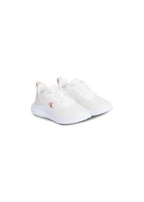 Calvin Klein Jeans, Damen, Sneaker &raquo;EVA RUNNER L-UP MIX MESH LOGO CK&laquo; Schn&uuml;rschuh, Freizeitschuh, Halbschuh mit CK Logo an der Seite, wei&szlig;-beige-rose,
